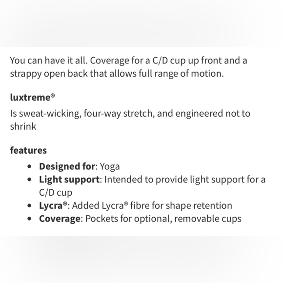 Lululemon | Free To Be Serene Bra *Light Support, C/D Cup Size 10 - Picture 2 of 7